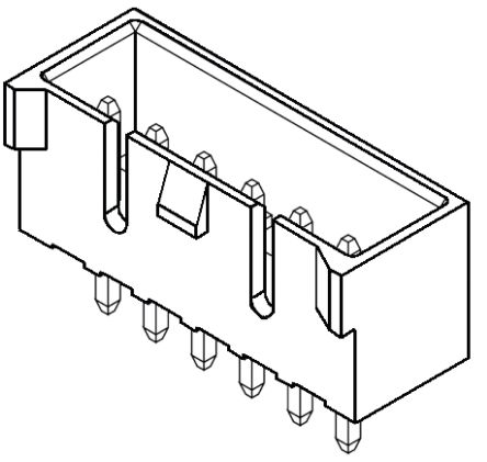 Molex Leiterplatten-Stiftleiste Gerade, 2-polig / 1-reihig, Raster 2.5mm, Kabel-Platine, Lötanschluss-Anschluss, 3.0A,