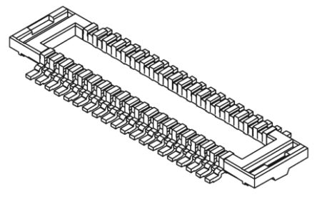 Molex SlimStack Leiterplatten-Stiftleiste Gerade, 50-polig / 2-reihig, Raster 0.4mm, Platine-Platine,