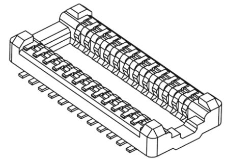 Molex SlimStack Leiterplattenbuchse Gerade 12-polig / 2-reihig, Raster 0.4mm