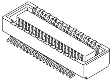 Molex SlimStack Leiterplattenbuchse Gerade 20-polig / 2-reihig, Raster 0.5mm