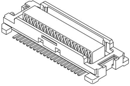 Molex SlimStack Leiterplattenbuchse Gerade 20-polig / 2-reihig, Raster 0.5mm