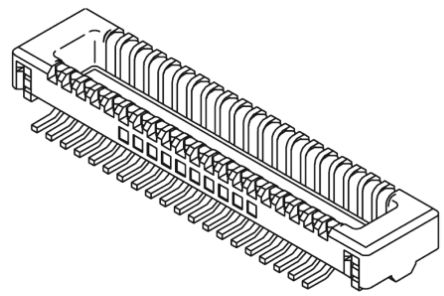 Molex SlimStack Leiterplatten-Stiftleiste Gerade, 80-polig / 2-reihig, Raster 0.4mm, Platine-Platine,