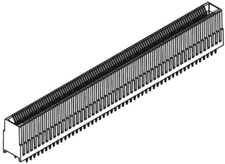 Molex Serie EDGELINE Kantensteckverbinder, 0.8mm, 294-polig, 2-reihig, Gerade, Buchse, Durchsteckmontage
