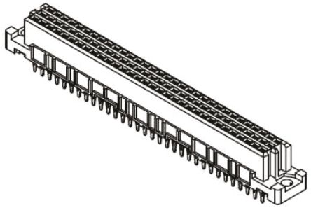 HARTING 09 03 C2 DIN 41612-Steckverbinder Buchse Gerade, 64-polig / 3-reihig, Raster 2.54mm Lötanschluss