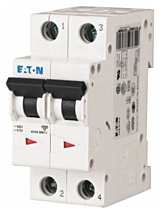 Eaton Moeller MCB Leitungsschutzschalter Typ D, 2-polig 63A 230 → 400V, Abschaltvermögen 6 KA XEffect