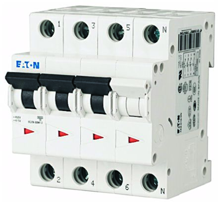 Eaton XEffect MCB, 40A Curve C, 230 → 400V AC, 6 KA Breaking Capacity