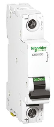Schneider Electric Disjoncteur C60H-DC 1P, 16A, Montage Rail DIN
