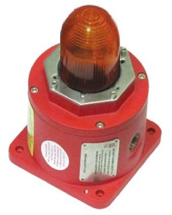Moflash BC 150 Series Amber Flashing Beacon, 12 → 48 V Dc, Base Mount, Xenon Bulb