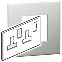 Legrand Silver 2 Gang Light Switch Cover