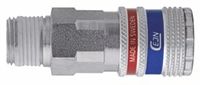 CEJN Brass, Steel Male Pneumatic Quick Connect Coupling, R 1/4 Male Threaded