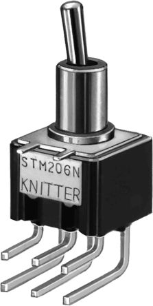 KNITTER-SWITCH PCB-Montage Kippschalter 2-polig Ein-Aus-Ein 4 A @ 30 V Dc, Lötanschluss