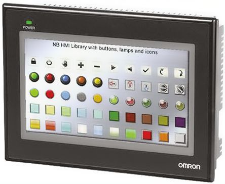Omron NB HMI-Touchscreen, 7 Zoll Farb TFT LCD 800 X 480pixels 20,4 → 27,6 V Dc 202 X 148 X 46 Mm