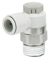 SMC AS R1/8 Durchflussregler, Drehzahlregelung, Rohr-Ø 10mm 1(Outlet) MPa, 1.5(Proof) MPa