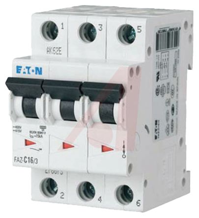 Eaton Moeller MCB Leitungsschutzschalter Typ B, 3-polig 10A 240 → 415V, Abschaltvermögen 10 KA XEffect