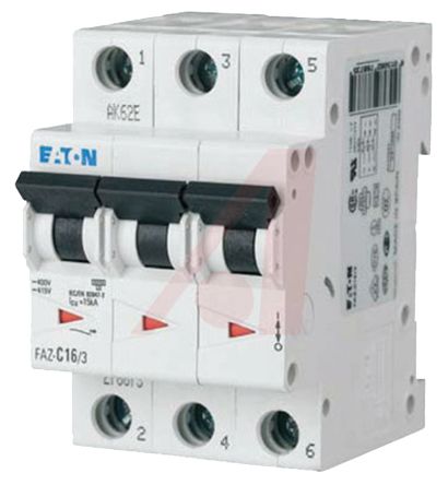 Eaton Moeller MCB Leitungsschutzschalter Typ D, 3-polig 1A 240 → 415V, Abschaltvermögen 10 KA XEffect