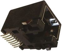 RS Pro Cat5 8 Way Right Angle PCB Mount Unshielded RJ45 Connector Female