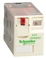 Schneider Electric Plug In Power Relay, 24V Ac Coil, 3A Switching Current, 4PDT