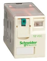 Schneider Electric Relé De Potencia Sin Enclavamiento De 4 Polos, 4PDT, Bobina 12V Dc, 3A, Enchufable