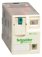 Schneider Electric Relé De Potencia Sin Enclavamiento De 4 Polos, 4PDT, Bobina 48V Dc, 3A, Enchufable