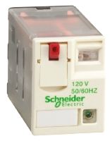 Schneider Electric Harmony Relay RXM Monostabiles Relais, Steckrelais 4-poliger Wechsler 3A 120V Ac Spule / 1.2W