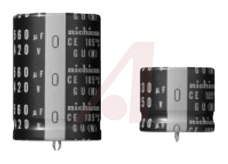 Nichicon GU, THT Elektrolyt Kondensator 1000μF ±20% / 250V Dc, Ø 30mm X 50mm, Bis 105°C