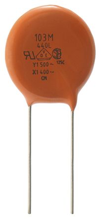 Vishay Condensateur Céramique Monocouche (SLCC), Traversant, 10nF, 500 V Ac, 760V C.a., Diélectrique : Y5U