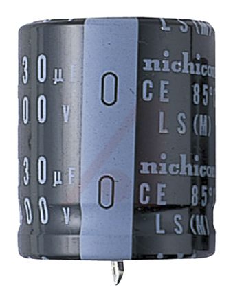 Nichicon LS Snap-In Aluminium-Elektrolyt Kondensator 2200μF ±20% / 63V Dc, Ø 25mm X 25mm, +85°C