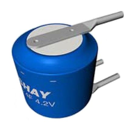 Vishay 196 HVC SuperCap Superkondensator, Radial 4F -20 → +80% / 5.6V Dc, -20°C+70°C, Ø 7 (Dia.) X 10mm