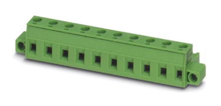 Phoenix Contact 7.62mm Pitch 2 Way Pluggable Terminal Block, Plug, Cable Mount, Screw Termination