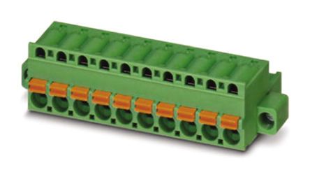 Phoenix Contact 7.62mm Pitch 8 Way Pluggable Terminal Block, Plug, Cable Mount, Screw Termination
