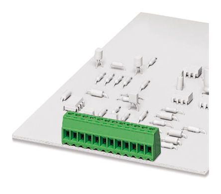 Phoenix Contact FRONT 2.5-V/SA10/ 9 Series PCB Terminal Block, 9-Contact, 5mm Pitch, Through Hole Mount, Screw