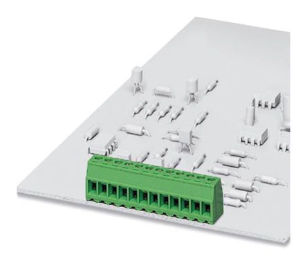 Phoenix Contact MKDSD 1.5/10-3.81 Series PCB Terminal Block, 10-Contact, 3.81mm Pitch, Through Hole Mount, Screw