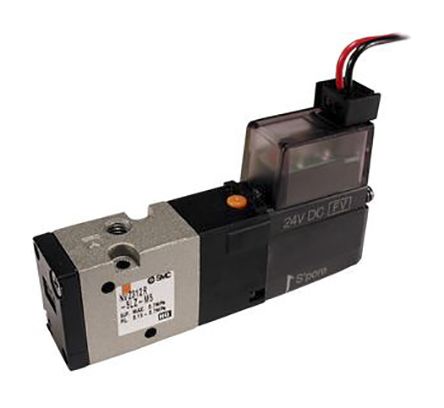 SMC VZ3000, M5 X 0,8 Pneumatik-Magnetventil 24V Dc, Elektromagnet-betätigt