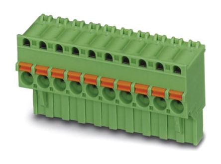 Phoenix Contact 5.08mm Pitch 14 Way Pluggable Terminal Block, Plug, Spring Cage Termination