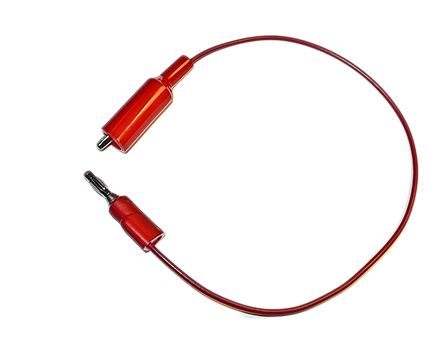 Mueller Electric Cable Con Pinza Cocodrilo De Color Rojo-Macho, 300V, 10A, 300mm