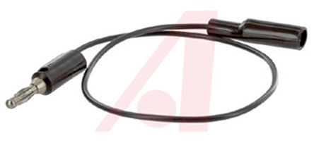 Mueller Electric Cable Con Pinza Cocodrilo De Color Negro-Macho, 300V, 10A, 300mm