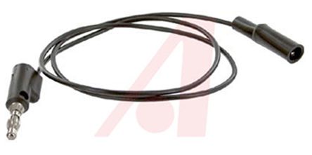 Mueller Electric Cable Con Pinza Cocodrilo De Color Negro-Macho, 300V, 10A, 600mm