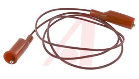 Mueller Electric Cable Con Pinza Cocodrilo De Color Rojo, 300V, 10A, 0.9m