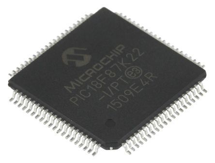 Microchip Microcontrollore, PIC, TQFP, PIC18F, 80 Pin, Montaggio Superficiale, 8bit, 64MHz