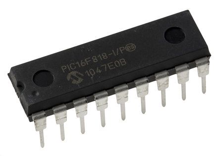 Microchip Microcontrolador PIC16F818-I/P, Núcleo PIC De 8bit, RAM 128 B, 20MHZ, PDIP De 18 Pines