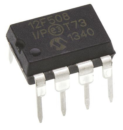 Microchip Mikrocontroller PIC12 PIC 8bit THT 512 X 12 Wörter PDIP 8-Pin 4MHz 25 B RAM