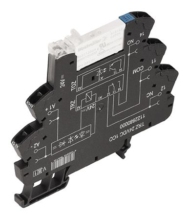 Weidmuller Weidmüller TRZ Interface Relais, 24V Ac/dc / 230V Ac/dc 24V, 1-poliger Wechsler DIN-Schienen 250V Ac