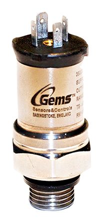 Gems Sensors Pressure Sensor, 25bar Max, Current Output, Absolute Reading