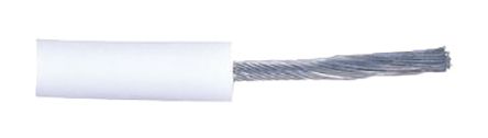 Alpha Wire Einzeladerleitung 0,33 Mm², 22 AWG 30.5m Weiß Silikon Isoliert Ø 3.3mm 7/0,25 Mm Litzen UL3239