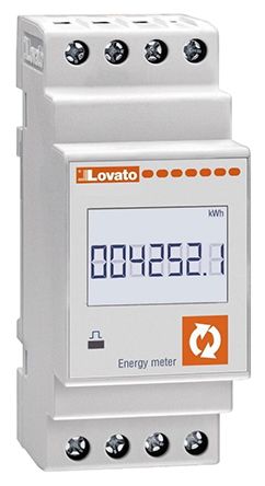 Lovato DME Energiemessgerät LCD, 7-stellig / 1-phasig, Impulsausgang