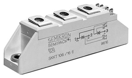 Semikron SKKH 72/16 E, Diode/Thyristor Module SCR 1600V, 70A 150mA