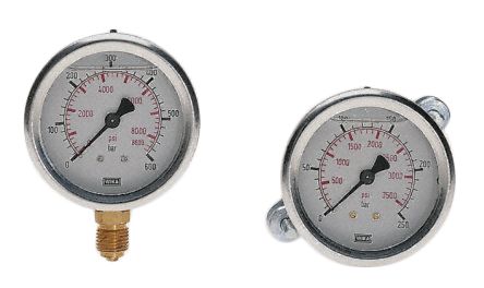 WIKA Dial Pressure Gauge 250bar, 7656098, UKAS, 0bar Min.