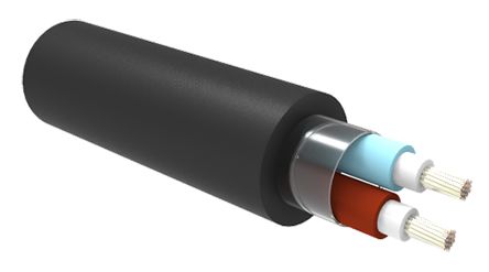 TE Connectivity Câbles D'alimentation 2x2,5 Mm², 50m Noir, Retardant à La Flamme, Sans Halogène