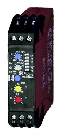 Hiquel ICPV Überwachungsrelais 3-phasig, 2-poliger Wechsler DIN-Schienen