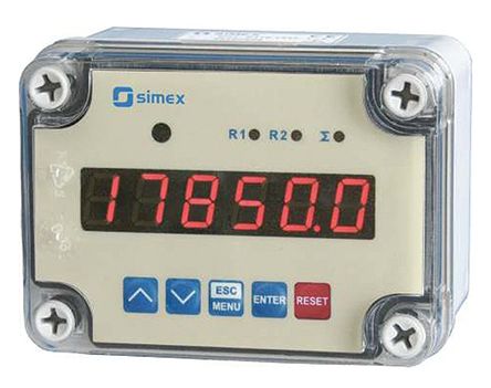 Simex LED Einbaumessgerät Für Strom, Spannung 6-Stellen T. 67mm 13 Mm Ziffernhöhe